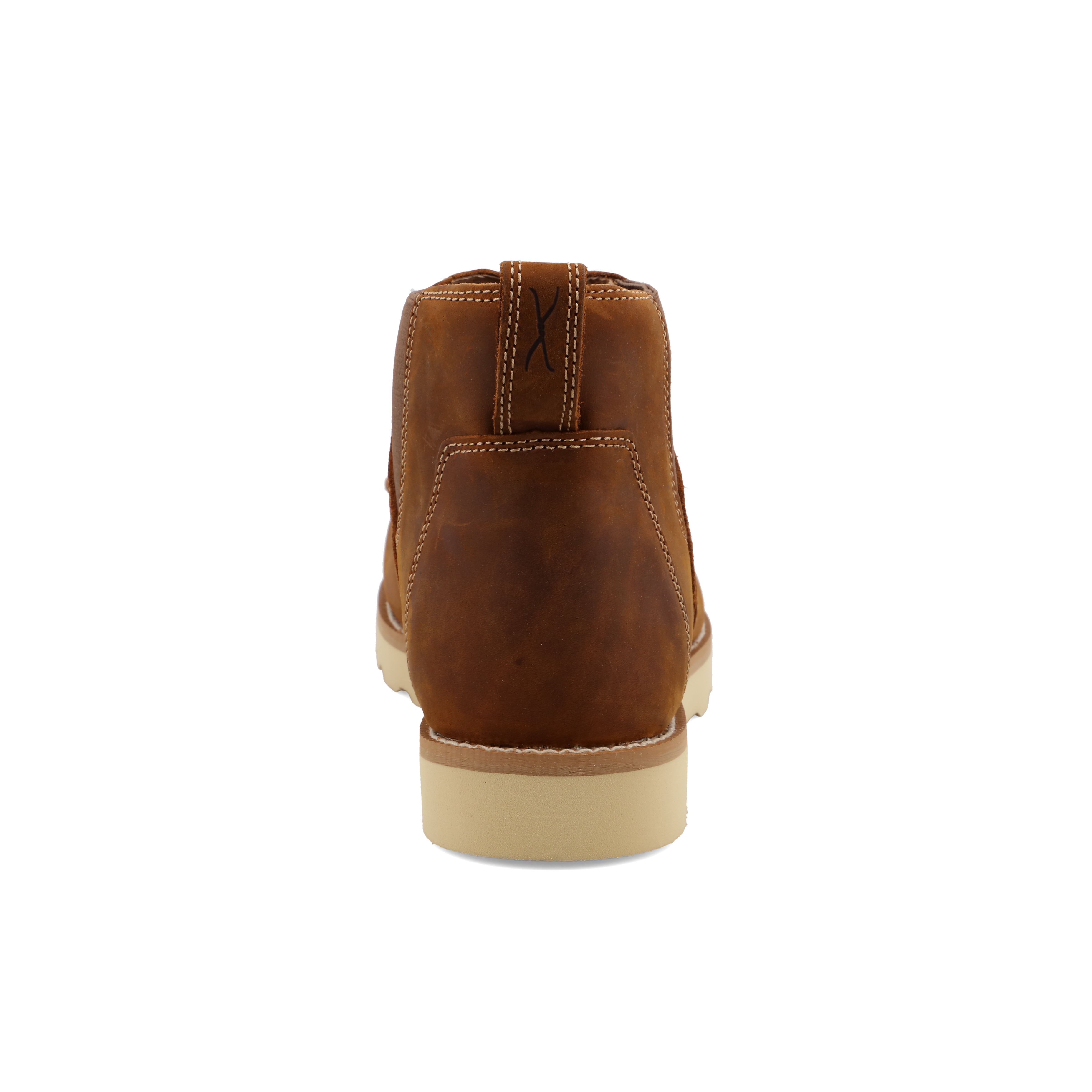 Twisted X Men's 4" Work Chelsea Wedge Sole Boot - Oiled Saddle