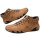 thumbnail image 4 of Zapatillas de deporte de moda para hombre Zapatillas altas de cuero de PU hechas a mano para trabajar y viajar, 4 of 6