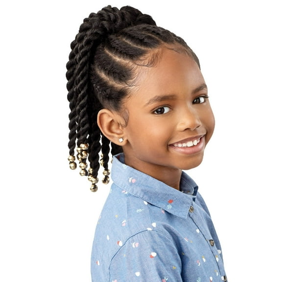 Outre Lil Looks - Drawstring Ponytail - Beaded Twists 12"