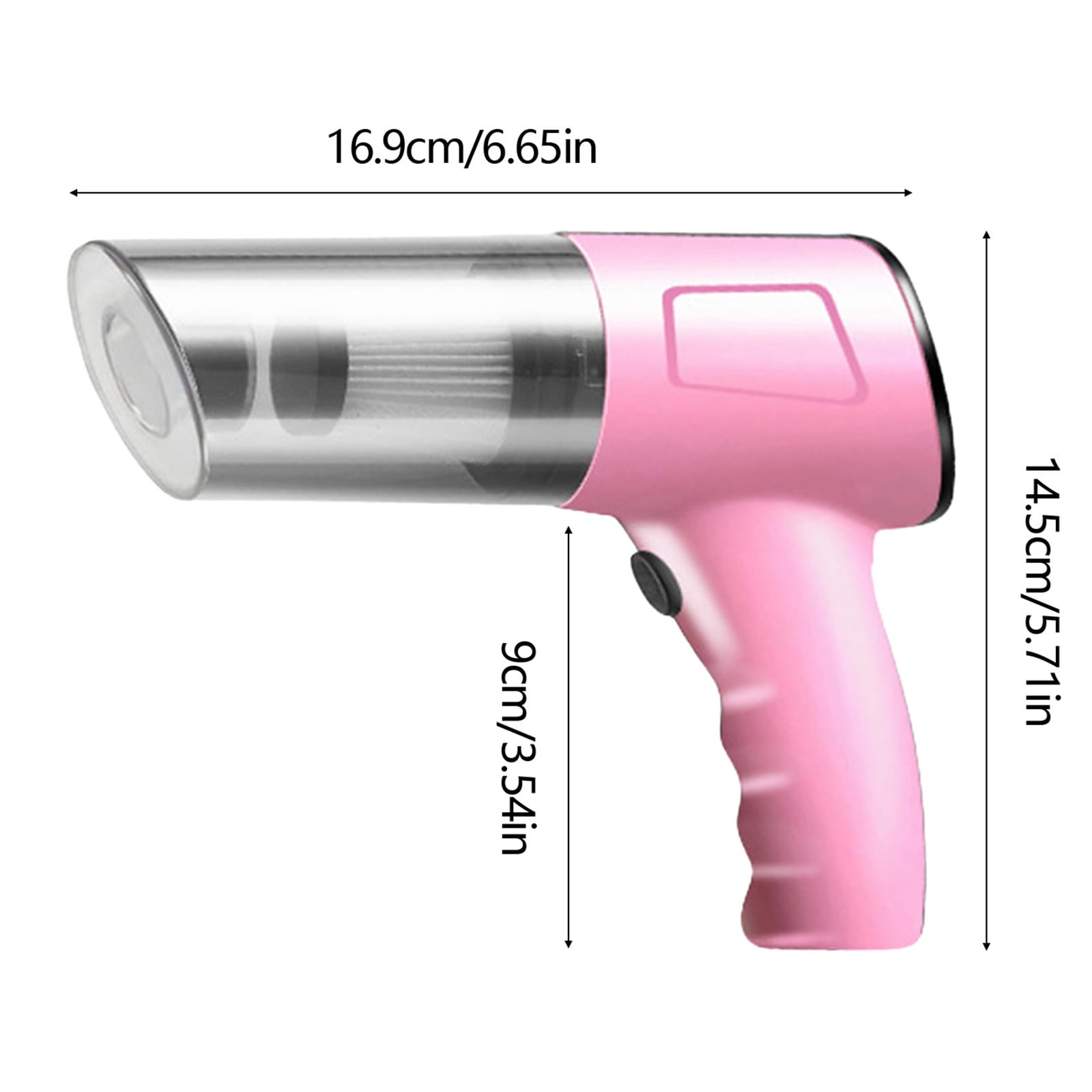 Car Accessories for Women,Wireless Pink Vacuum Cleaner Handheld Car Vacuum Cleaner 120W,Mini Blower Pink Car Vacuum Cleaner Car Detailing Kit,Couch Carpet Pet Dog Hair Vacuum,Gifts (PK-1.2Ah-Wired)