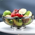 thumbnail image 4 of Billuyoard Cesta de fruta de acero inoxidable 201, frutero hueco, cesta de almacenamiento de alambre de Metal multiusos para sala de estar, oficina, cocina Mostrada No. 4 Billuyoard HA026376-04, 4 of 6