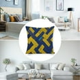 thumbnail image 5 of Throw Pillows Covers Woven Colorful Royal Blue Yellow Print Pillowcase 18"x18" Woven Boho Farmhouse Pillow Cover for Couch Bed Home Decor, 5 of 7