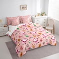 thumbnail image 3 of Manfei Christmas Santa Claus 7 Pieces Bedding Comforter Set,Kawaii Xmas Reindeer Full Bedding Set,Happy New Yaer Fitted Sheet Flat Sheet For Girls Boys,Microfiber Bedroom Decor Reversible, 3 of 8