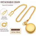 thumbnail image 5 of Vintage Pocket Watch,Stainless Steel Quartz Pocket Watch 14 with Galaxy in Chain, 5 of 7