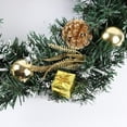 thumbnail image 5 of Artificial Christmas Garland LED Light String Door Hanging Ornaments Pre-decorated with Pine Cones New Year Party Door Decor Christmas Wreath Golden 10 Inches, 5 of 7