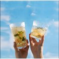 thumbnail image 2 of Vintage Glass Drinkware | Water Glasses | For Wedding or Parties | Cobalt Diamond Pattern, 2 of 6