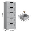 thumbnail image 2 of Homfa Modern Bathroom Cabinet, Free Standing Storage Cabinet with 5 Drawers Organizer Unit for Living Room Bedroom, Grey, 2 of 7
