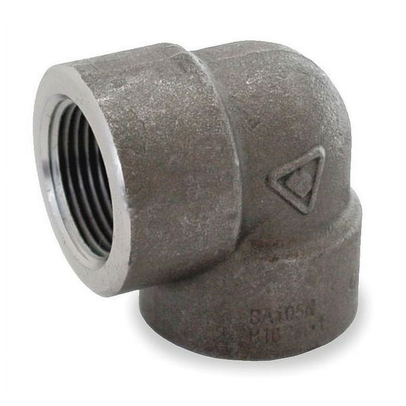 90 Degree Elbow 90 Degree Elbow, 1" Pipe, FNPT, Black Forged Steel, Class 3000
