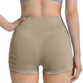 thumbnail image 5 of vdgthytj Women Athletic Shorts Elastic High Waist Slim Fitted Stretchy Ribbed Yoga Gym Workout Shorts, 5 of 5