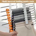 thumbnail image 3 of Percha de 9 capas para ropa, pantalones antideslizantes, perchas para falda, perchas para pantalones cortos que ahorran espacio, 3 of 9
