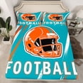 thumbnail image 2 of jejeloiu Rugby Game Gaming Bed Sheets,Football Sport Lover King Sheets For Kids 4 Pieces, 2 of 7
