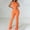 Orange, variant on ZZwxWA Women's Lounge Sets 2 Piece Outfits Sleeveless Crops Tank Tops Flare Pants Loungewear Sweatsuit Skim Sets Solid