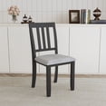 thumbnail image 7 of 6 Piece Solid Wood Upholstered Dining Room Set with Bench and Chairs, 7 of 7
