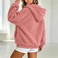 thumbnail image 5 of Ghalytn Women's Sherpa Fleece Zip Up Hoodie Jacket, Oversized Long Sleeve Hooded Coat with Pockets, 5 of 7