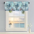 thumbnail image 3 of Window Valance for Kitchen,Ocean Beach Octopus Corals Rod Pocket Curtain Valances Short Curtains Drapes Panel,Vintage Marine Life Seaweed Window Treatment Topper for Living Room Bathroom Bedroom Home, 3 of 9