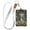 Beautiful Deer Wearing a Crown, variant on PU Leather Badge Holder ID Badge Holder with Lanyard for Cards & Credentials Silver and Black Butterfly