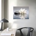 thumbnail image 2 of Farmhouse Zen Bathroom Canvas Wall Art, Stone Meditation Artwork, Rustic Spiritual Spa Wall Decor, Framed Canvas Print for Bathroom or Home Spa, 2 of 4