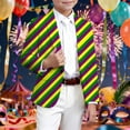 thumbnail image 2 of JAJAHO Boys Carnival Formal Jacket For Kids Rave Party Long Sleeve Button Up Dress Coat Slim Fit Blazer 3-14 Years, 2 of 4