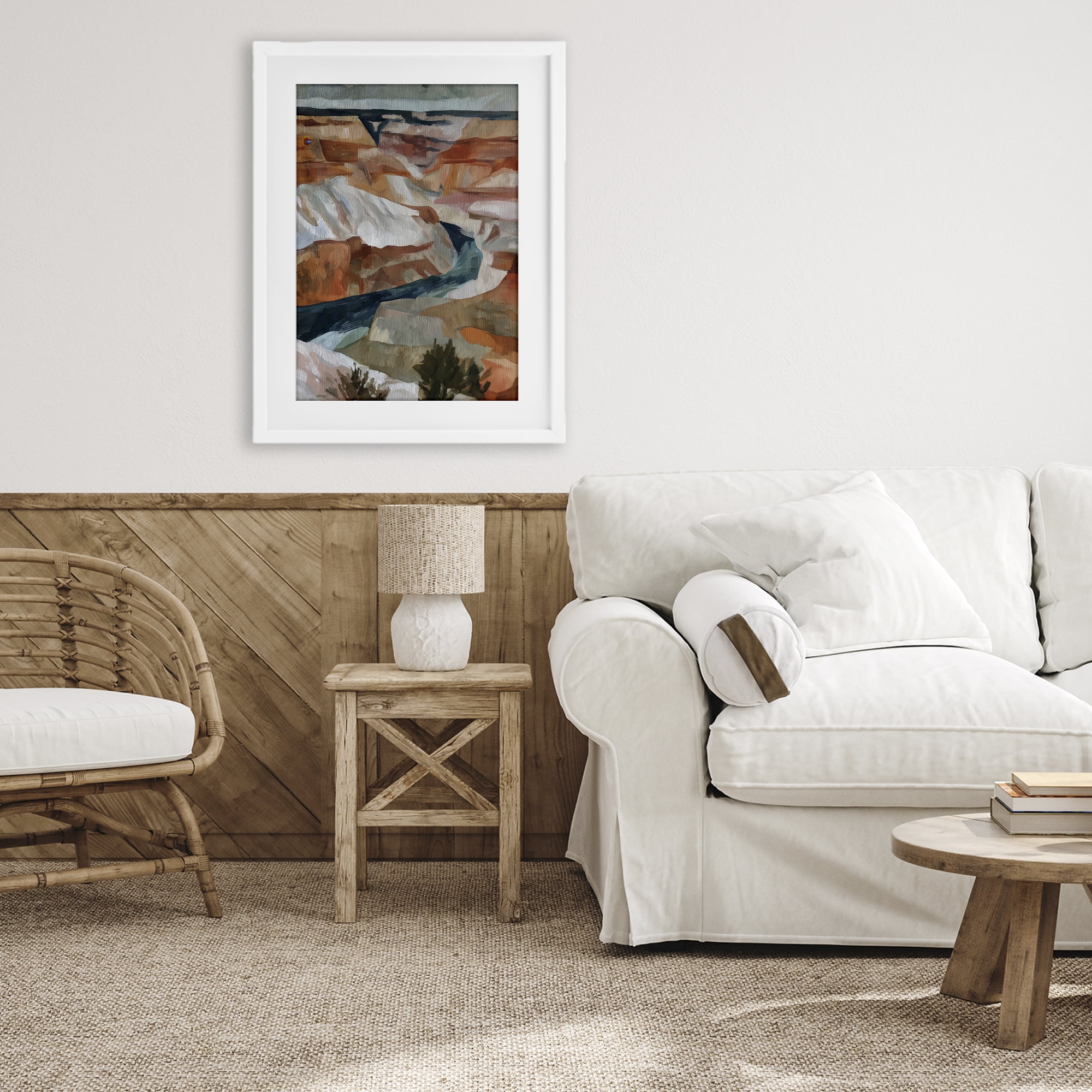 Stupell Industries Canyon Rim Textures Impression White Framed Print Under Glass, design by Chromatic Storm Studio