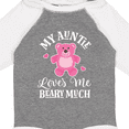 thumbnail image 4 of Inktastic My Auntie Loves Me Girls Bear Girls Long Sleeve Baby Bodysuit, 4 of 5