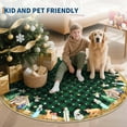 thumbnail image 2 of Christmas 3ft Round Area Rug Washable Winter Holiday Rugs for Living Room Xmas Bedroom Carpet with Non Slip Backing Festival Decorative Floor Cover for Nursery Playroom, Green, 2 of 8