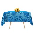 thumbnail image 7 of Tchckioa Blue Snowflakes Square Tablecloth,Waterproof Table Cloth for Kitchen,60x60 Inch, 7 of 7