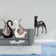 thumbnail image 2 of estatua de cisne,Figuras de cisne,estatuas,decoración del hogar,fiesta de bodas,Estatua de perro de resina,Estatua de perro galgo de resina con forma de animal,Escultura coleccionable para, 2 of 8