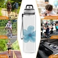 thumbnail image 5 of Blue Flower Sport Bottle With Straw 1L/1000ml, 5 of 5