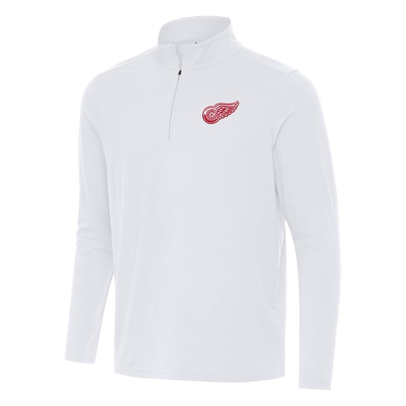 Men's Antigua White Detroit Red Wings Intent Quarter-Zip Top