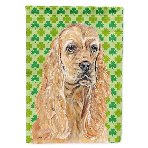 Cocker Spaniel St Patrick's Irish Garden Flag