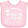 thumbnail image 3 of Inktastic Dear Santa, My Sister Did It Funny Christmas Boys or Girls Baby Bib, 3 of 4