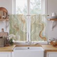 thumbnail image 2 of Sage Green Marble Kitchen Curtains, Contemporary Abstract Fluid Art Light Filtering Window Curtain Panels, 2Pcs Rod Pocket Window Treatments Set for Study Room Bathroom Bedroom 52x54 Inches, 2 of 9