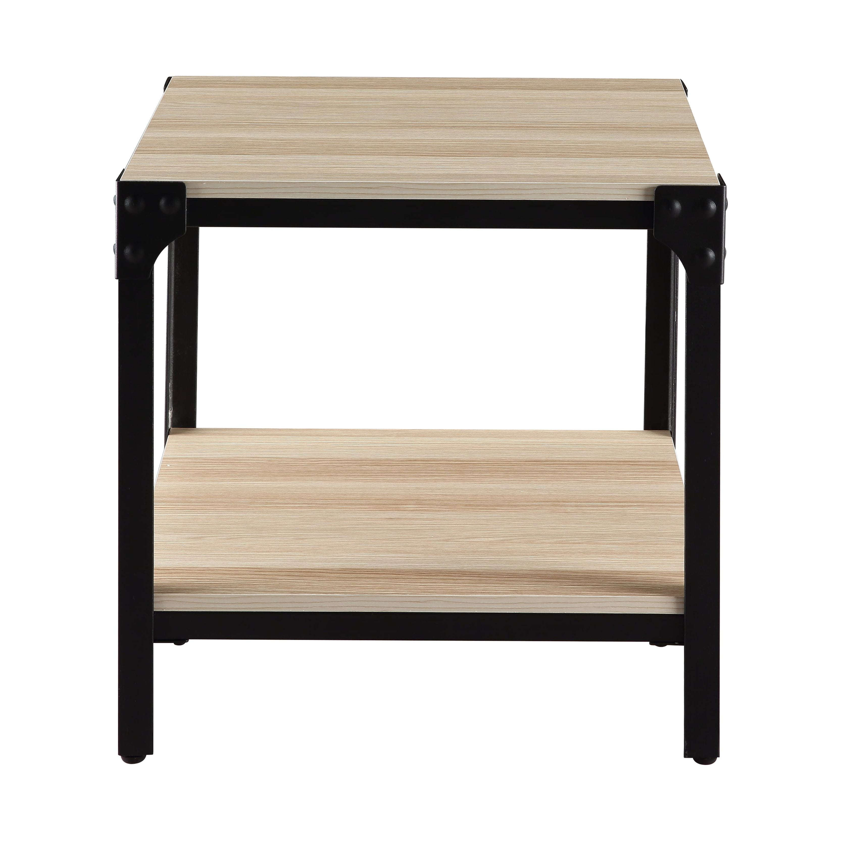 Kepooman Industrial 2-Tier Wood Side Table, Rustic Square End Table Accent Table for Living Room - Oak Kepooman Industrial 2-Tier Wood Side Table, Rustic Square End Table Accent Table for Living Room - Oak