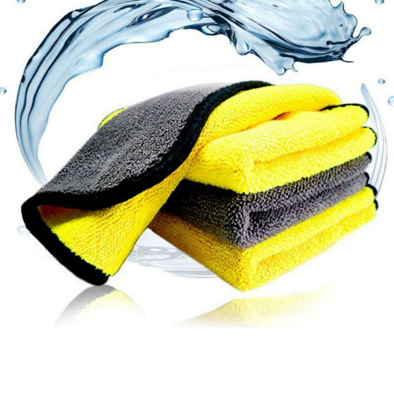 FYCONE 30x40cm Car Wash Microfiber Towel Drying Cloth Hemming Super  Absorbent Car Care Cloth 