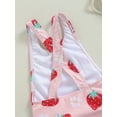 thumbnail image 7 of Hirigin Toddler Kids Baby Girl Swimsuit One Piece Ruffle Strawberry/Floral Print 3D Bow Backless Swimwear Bathing Suit 1-6T, 7 of 7