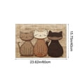 thumbnail image 3 of Door Mat Outdoor Indoor,Feeding Mats, Cute Cat Front Door mat,Non Slip Durable Feeding Rugs for Front Door, Waterproof,Porch,Resist Dirt, 15.7*23.6", Easy to Clean, 3 of 6