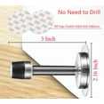thumbnail image 2 of No Need to Drill/Screw in Wall Mounted Door Stopper, 3M Self Adhesive Tape Stainless Steel Doorstops, Pack of 2 , Silver, 2 of 5
