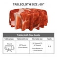 thumbnail image 2 of Bacon Tablecloth Fresh Pork Meat Ham Vintage Round Table Cloth For Events Dining Tables Table Cover Wholesale Table Decoration, 2 of 4