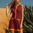 thumbnail image 4 of Elvqul Womens Shorts with Pockets Sleeveless Rompers Loose Holiday Summer Wide Leg Beach Solid Shorts for Women, 4 of 8