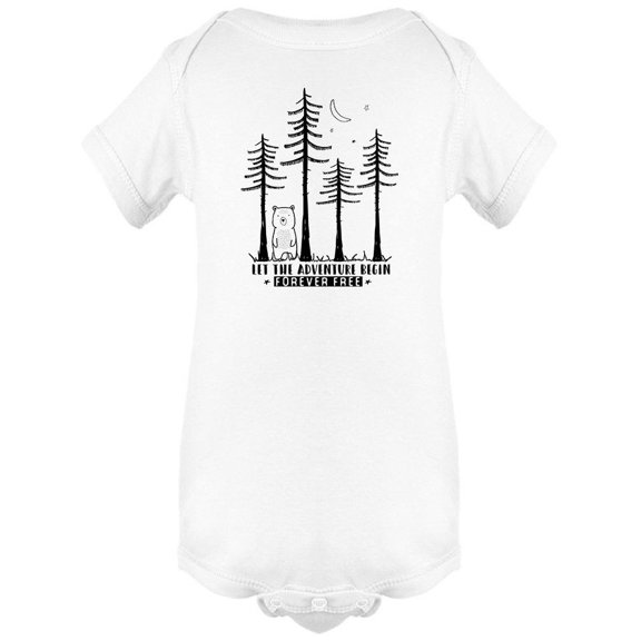 Bear On Forest And Night Sky Bodysuit Infant -Image by Shutterstock, 6 Months