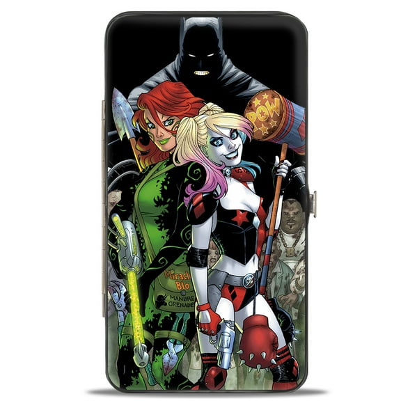 DC Comics Wallet, Hinged, Harley Quinn Issue 3 Poison Ivy Cover Pose Batman Shadow, Vegan Leather