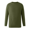 thumbnail image 4 of NOLDARES Men's Fall Winter Sweater Long Sleeve Sweaters Loose Lightweight Pullover Tops(Green,M), 4 of 5