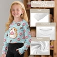 thumbnail image 6 of COEQINE Girls Sweatshirt Crop Top, Cute Long Sleeve Sweatshirt for Fall Winter, Soft Crewneck Pullover for Birthday Christmas Age 7-8, Hamster Donuts Blue, 6 of 7