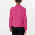thumbnail image 6 of Girls' Cardigan Blazers Shawl Collar Open Front Long Sleeve Cropped Formal Party Suit Jacket Outerwear (5 Years, Hot Pink), 6 of 6