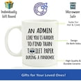 thumbnail image 2 of An Admin Like You Is Harder To Find Than Toilet Paper, Unique Gift For Admin Staff, Quarantine Funny Office Coffee Mug, Two Toned Mug, Ceramic Novelty Coffee Mugs 11oz, 15oz Mug, Tea Cup, 2 of 4