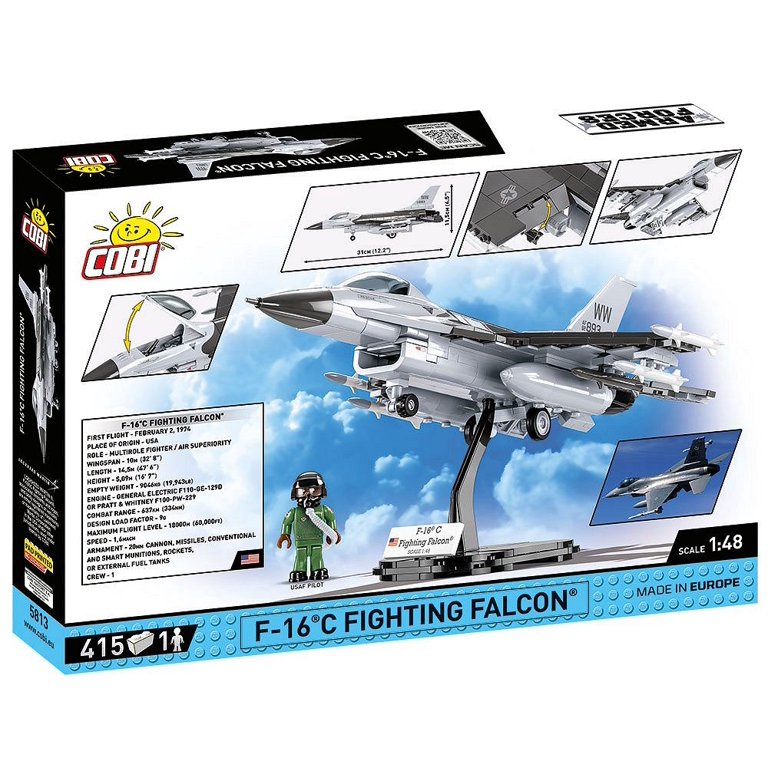 COBI Armed Forces F-16 Fighting Falcon Aircraft Building
