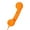 Orange, variant on 3.5mm Mic Retro Telephone Cell Phone Handset Mobile Radiation-Proof Receiver