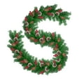thumbnail image 2 of feimajia 270cm Artificial Christmas Garland Green Christmas Vines Wreath for Hanging Above The Door Stairway Hanging Decoration for Commercial and Hotel Courtyard Scene Arrangement, 2 of 6