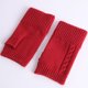 thumbnail image 1 of Guantes de invierno de moda tejidos cálidos de medio dedo con dedos abiertos y cubrebrazos para mujer, manoplas de poliéster, 1 of 3