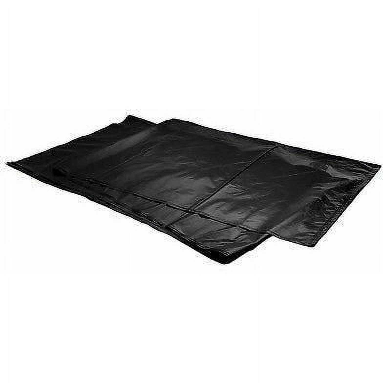 PlasticMill 64 Gallon, Black, 3 Mil, 50x60, 10 Bags/Case, Ultra Heavy Duty, Garbage Bags / Trash Can Liners / Contractor Bags.